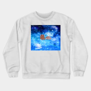 Sloth Cat Scratch Night Sky Crewneck Sweatshirt